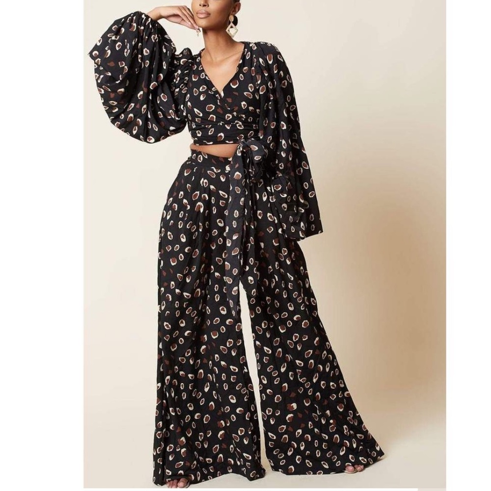 Stylish Black Patterned Jumpsuit